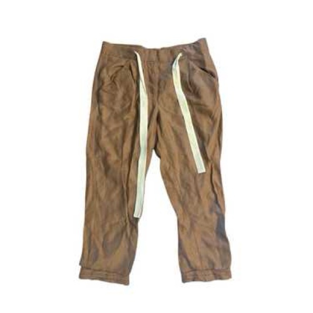 Aritzia Wilfrid Allant Pant in Light Brown Flowwy Pant Tailored Pant - Picture 8 of 16